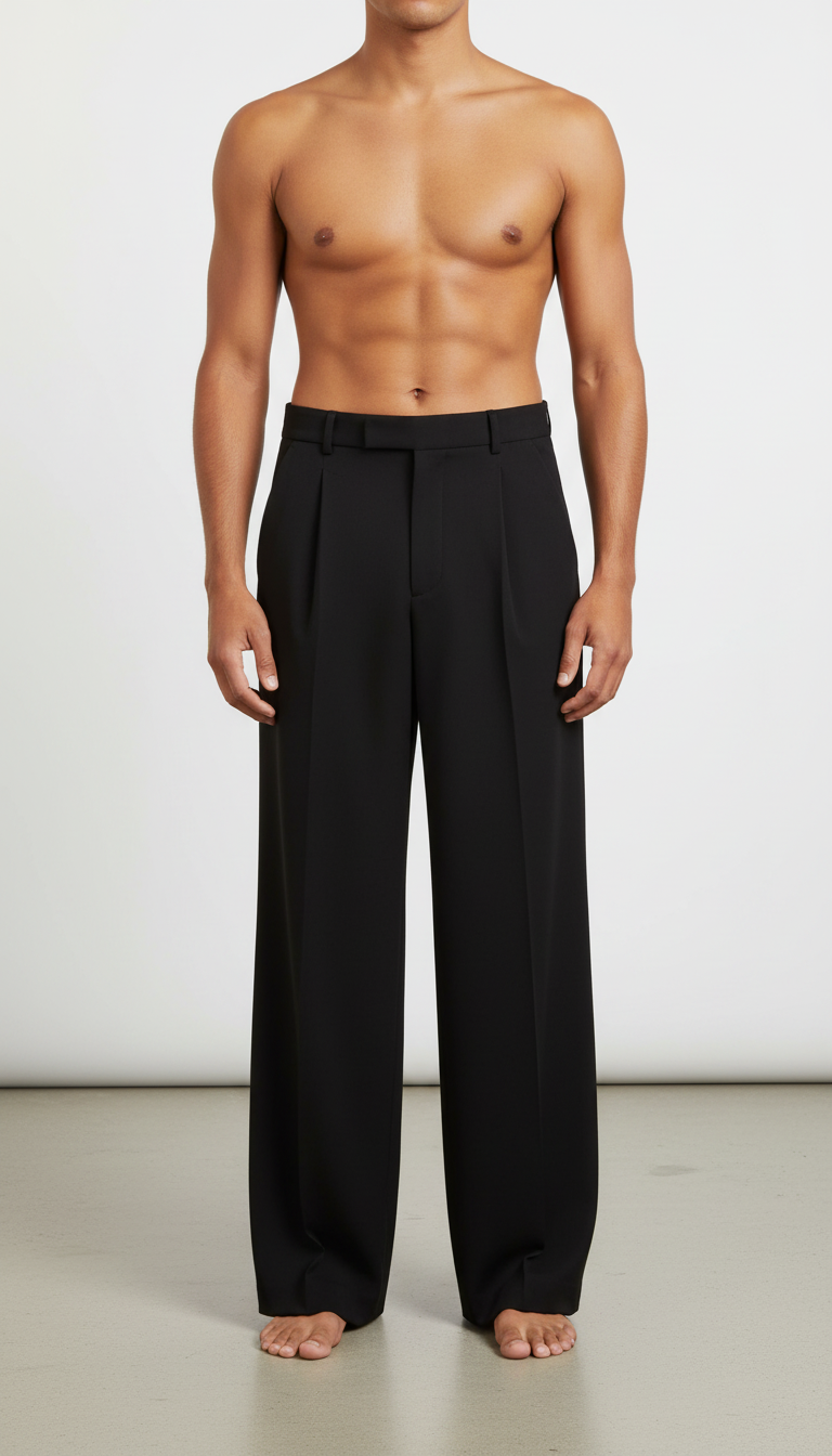 Women's Pleated Wide-Leg Trousers