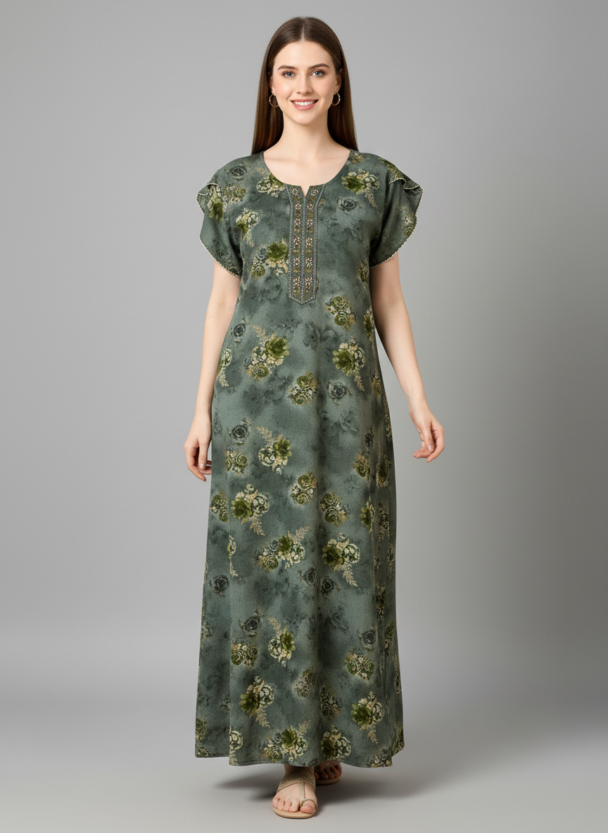 Women's Floral Print Premium Alpine Nightgown