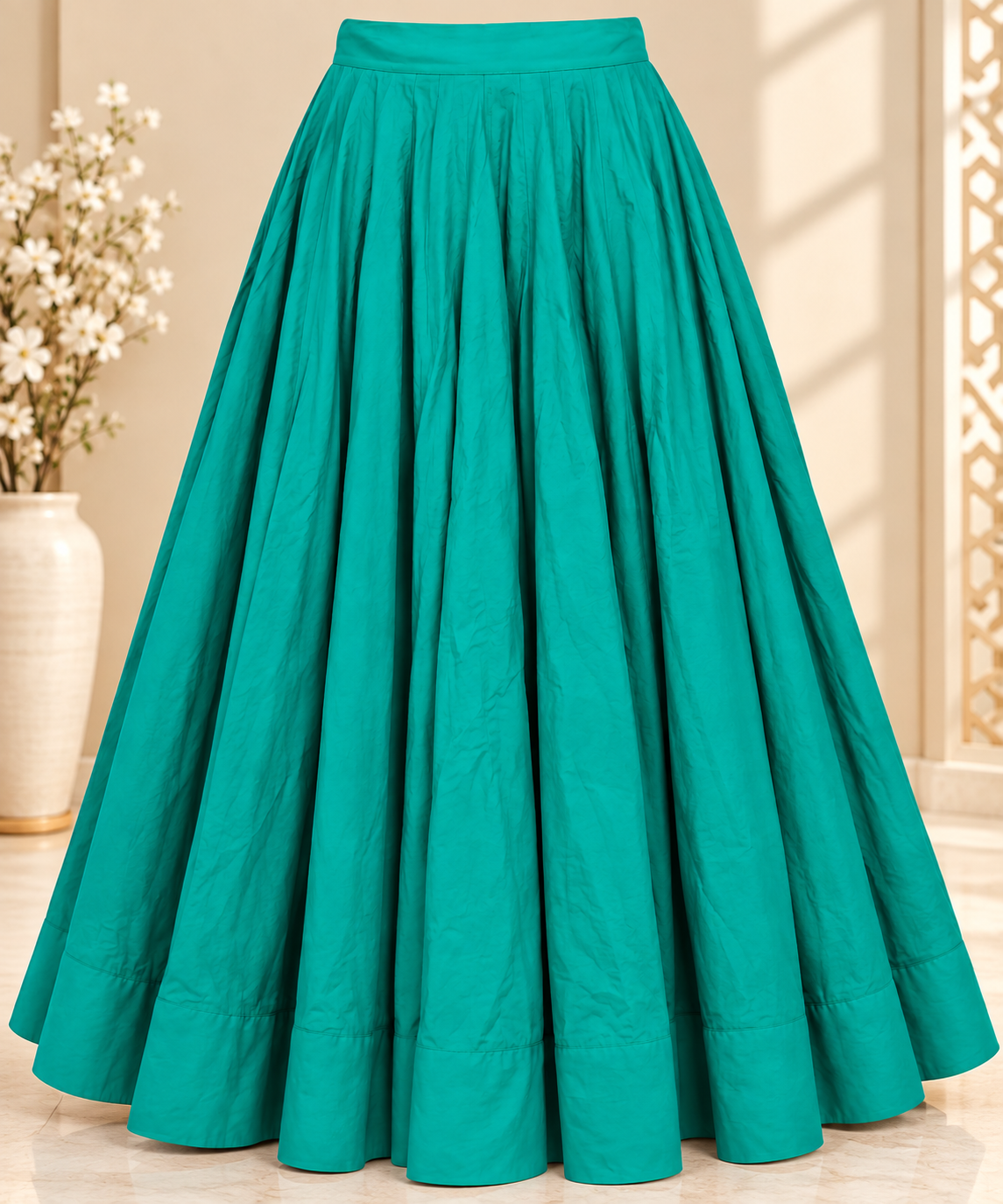 Women's Teal Flared Skirt